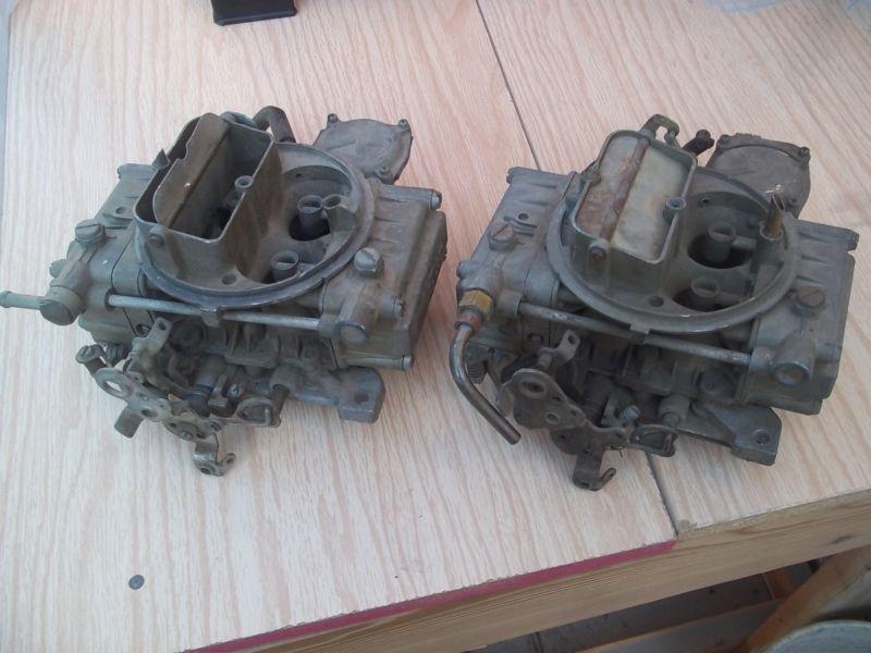 Pair of holley carburetors 600 cfm tunnel ram applications 2x4 set up list 6619