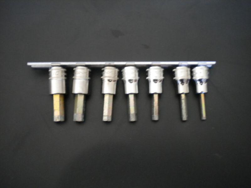 Snap-on 7 pc. Metric Hex Socket Driver Set in 3/8