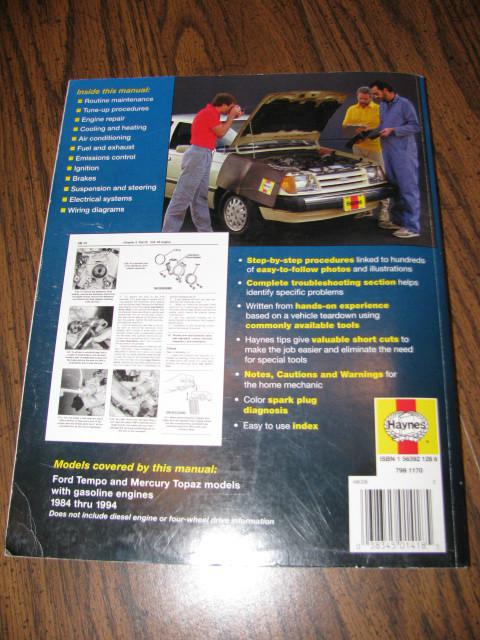 1984 - 1994 Haynes repair manual ford tempo mercury topaz , US $3.99, image 2