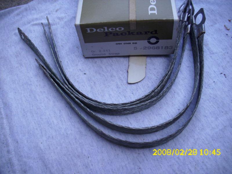 Ground strap cable 1956 -1962 corvettes delco gm part 2968183 five pieces