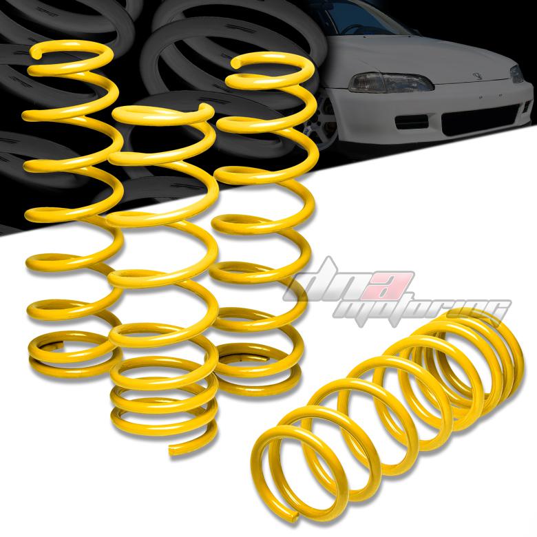 Eg/ek/dc2 1.75"drop suspension yellow racing lowering spring/springs f450/r250lb