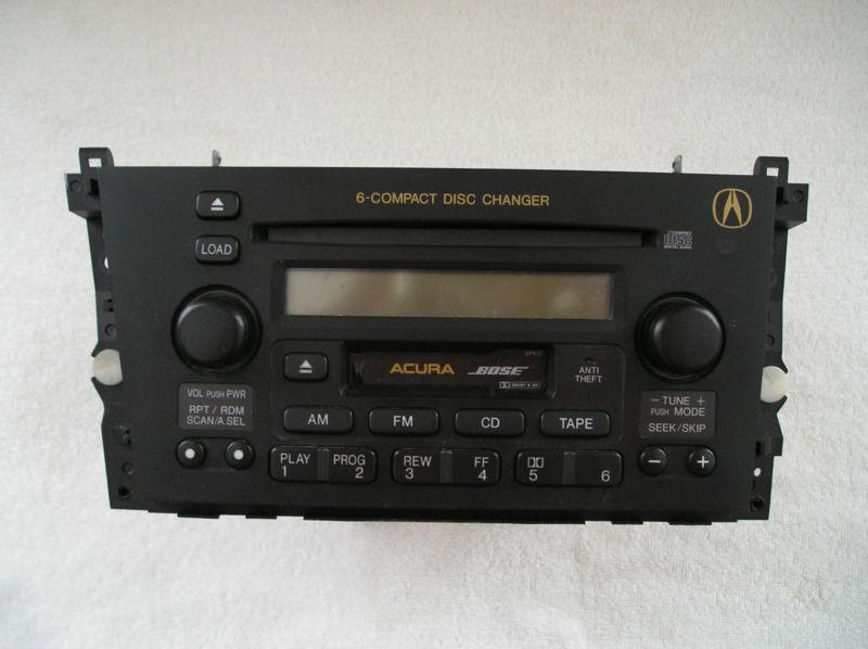 01 02 03 acura cl bose 6 disc cd cassette radio & theft code 39101-s3m-a130 3pko