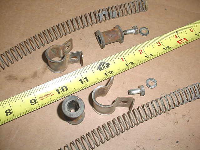 HONDA 600 COUPE FRONT BRAKE HOSE CLAMPS & PROTECTIVE SPRINGS Z600 BRAKES CLAMP, US $22.99, image 2