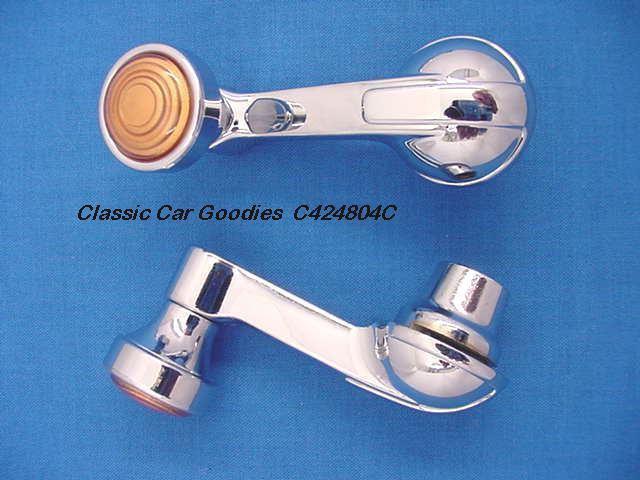 1947 chevy vent window handles (2) with chrome knobs!