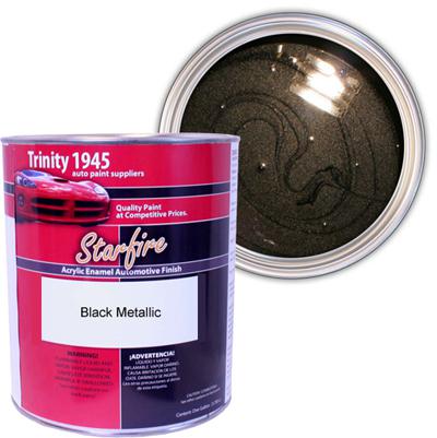 Starfire acrylic enamel auto paint - metallic black - 1 gallon