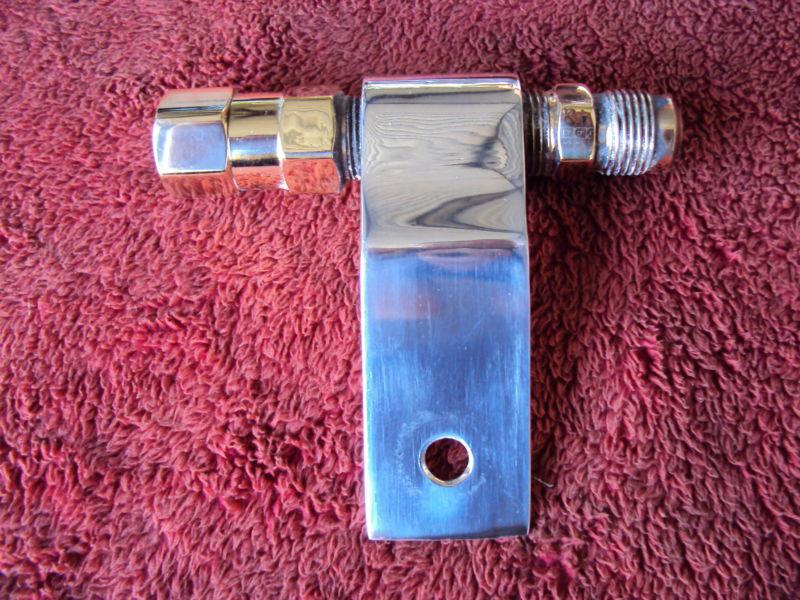 Peterbilt 359 polished air compressor hose bracket 362 349 fittings