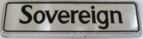 Jaguar sovereign rear trunk emblem nameplate