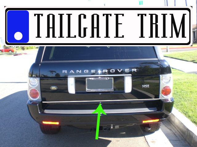 Chrome tailgate trunk molding trim - land rover