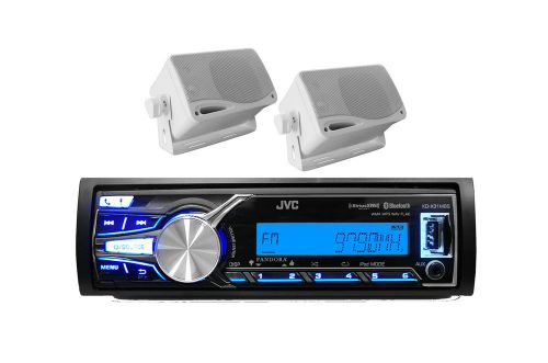 New kdx31mbs bluetooth usb aux iphone ipod input receiver, 2 mini box speakers