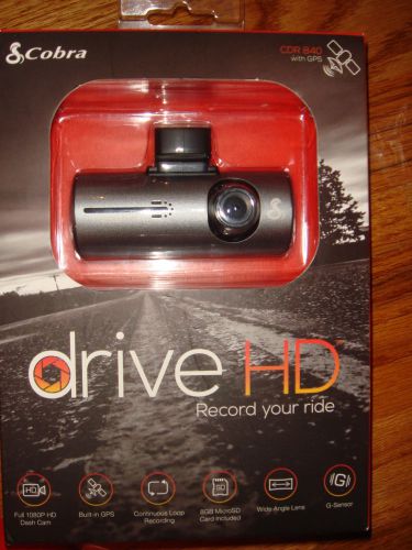 Cobra cdr840 drive hd 1080p dash cam camera gps &amp; collision detection- brand new