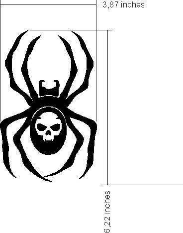Black mamba spider, decals, sticker, unique, car , truck, skull, bike, graphics