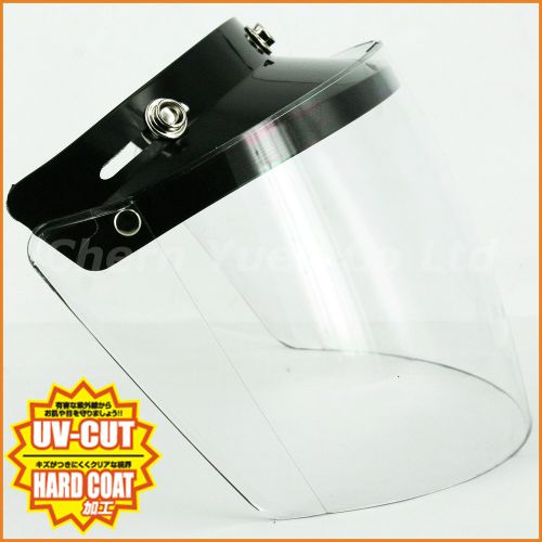 Shield visor face mask uv clear white lens for snaps helmets bell shoei arai hjc
