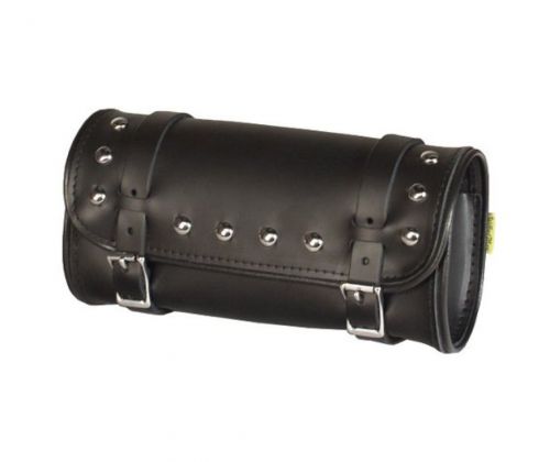 New willie &amp; max studded leather oval tool bag. suits harley, cruiser, chopper