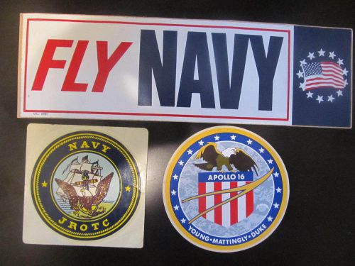 Set of three (3) collector decals various military