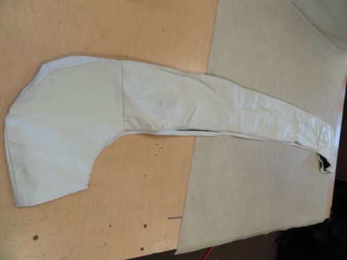 Grumman 18 bimini boot 573-8607 12 white vinyl with zipper 75" x 8-1/4" marine
