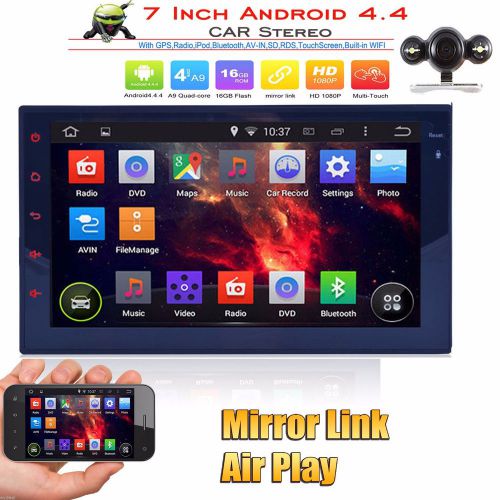 7" quad-core android 4.4 car player radio stereo gps wifi 3g mirror link+camera