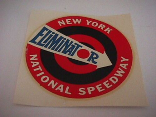 Vintage water transfer decal  "ny national speedway "