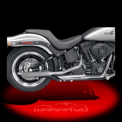 Cycle shack 1 3/4inch  "m" pipes,slash-down for 2007-2011 harley softail