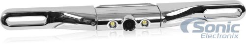 New! boyo vision vtl402c chrome license plate mount rear view backup camera