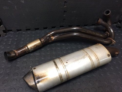 Yamaha raptor 660 power bomb header &amp; fmf full exhaust nice ymf 660r muffler q3