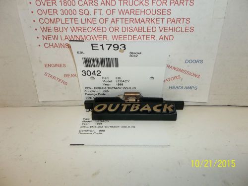 1998 subaru legacy outback front grille emblem decal logo gold used 95 96 97 99