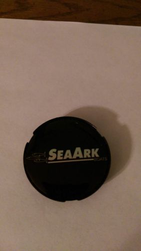 Seaark boats,black/silver 1 3/4&#034; snap in boat steering wheel center cap emblem