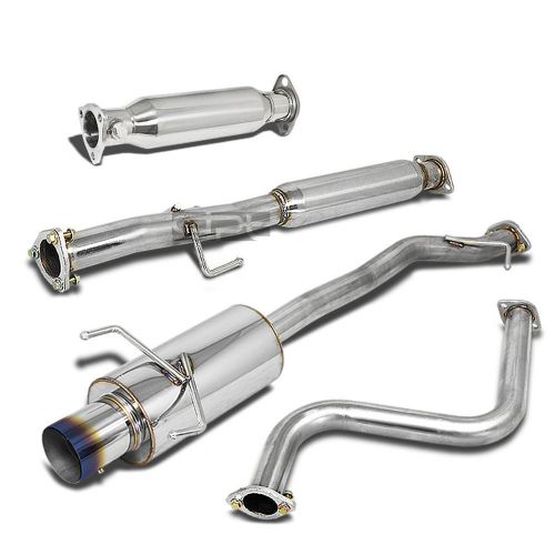 Sell FOR 9093 HONDA ACCORD CB7 4"BURNT TIP STAINLESS CATBACK+SILENCER