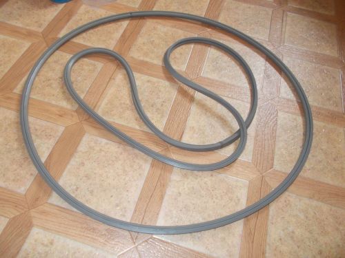 (2) marine boat grey rubber circle oval weather seal 63&#034; circumference x 7/16&#034;