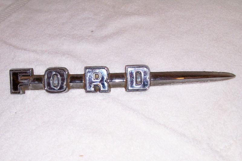 Chrome ford hood trim script f100 f250 f150 f-1 ranger truck pickup f-series 