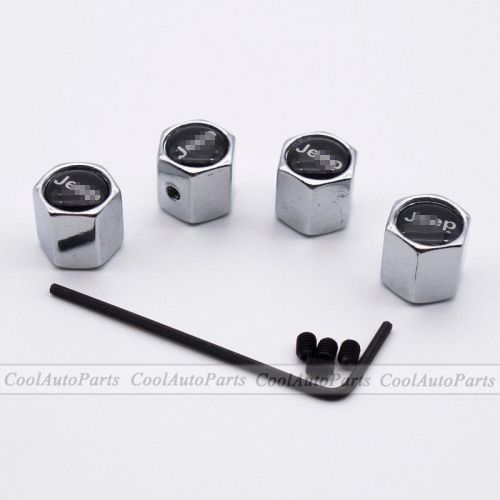 Sell 4X Chrome Car Air Valve Caps Anti Theft Wheel Tyre Tire Stems