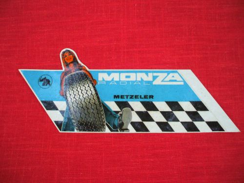 Vintage 1970&#039;s  metzeler tires monza radial decal stiker pin up girl germany
