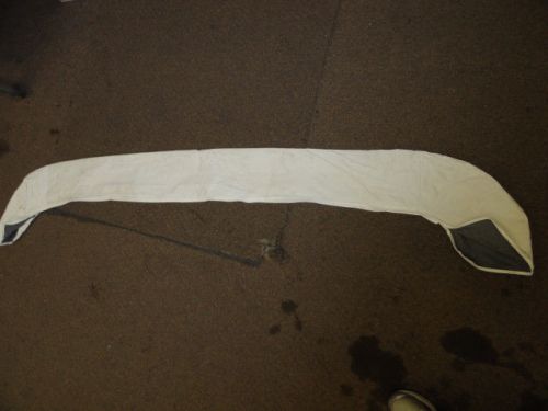 Bimini boot off white vinyl with zipper 85" x 7-5/8" marine boat