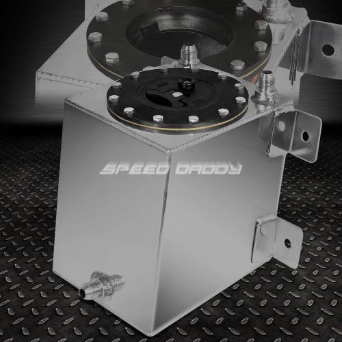 1 gallon/3.75 liter polished chrome aluminum racing drift fuel cell gas tank