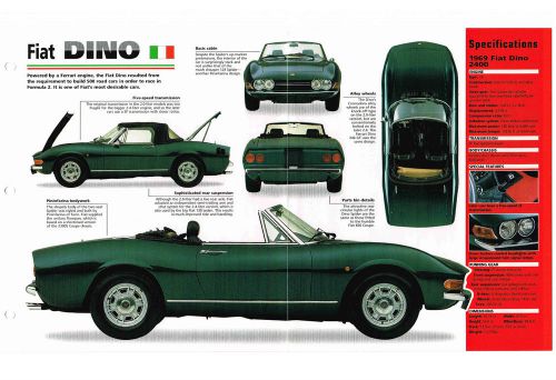 Fiat dino imp brochure: 1968,1969,1970,.........