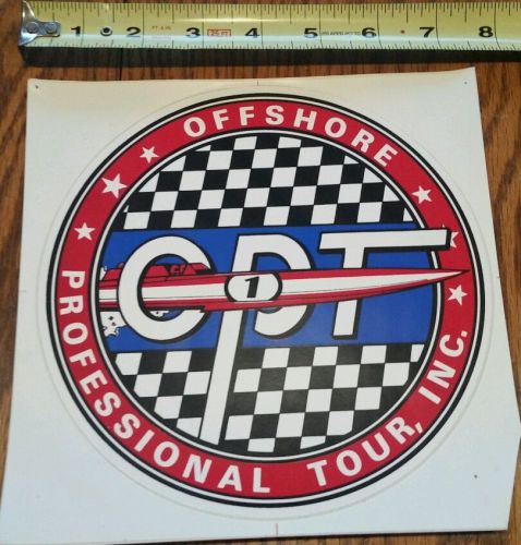 Vintage raceboat decal offshore professional tour mercury racing cigarette boat