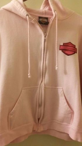 Women's  harley davidson lightweight hoodie lt. pink  size- x-small ex.cond.