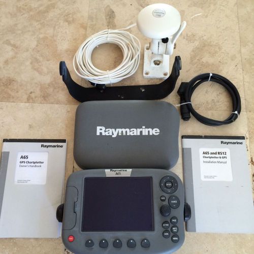 Raymarine a65 mfd w/ dsm25 sounder and gps antenna, complete