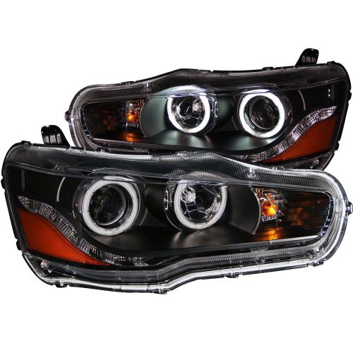 Anzo usa 121428 projector headlight set; w/halo fits 08-15 lancer * new *
