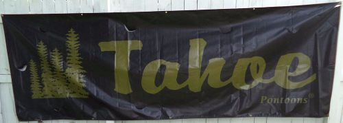 Tahoe pontoon boats garage banner 12 ft. x 4 ft.   very nice size. used
