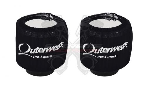 Outerwears breather pre-filter no top 3" black air cleaner 2 pack