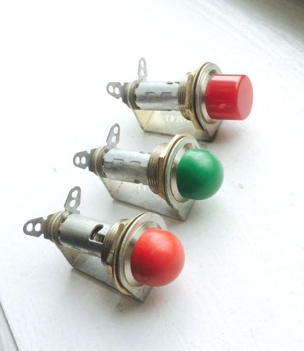 Vintage red green beehive lenses dash lights dialco mix-n-match