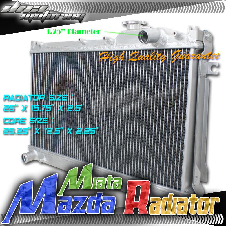 Mazda miata 90-98 dual core full aluminum race radiator
