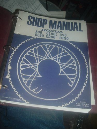 Honda s90, cl90l c90, cl90, cd90, ct90  early 60's 70's honda's shop manual