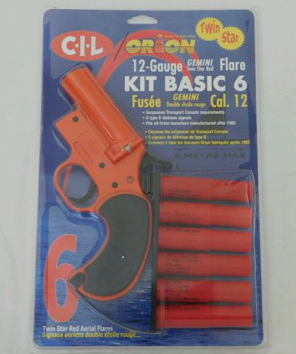 Orion flare gun kit basic 6 pack *brand new sealed* 12 guage marine signal gun