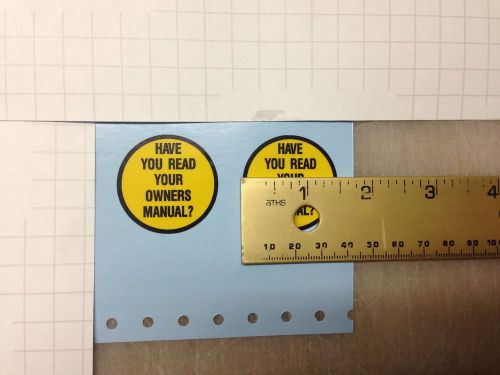 Mcculloch kart shroud decal owners manual decal 2 decals!!