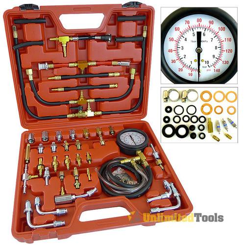 Pro deluxe manometer 0-140 psi fuel injection pressure tester gauge kit system