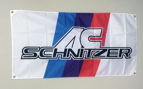 Ac schnitzer bmw flag banner - alpina hartge hamann m1 m3 m5 e30 z3 3.0cs 2002