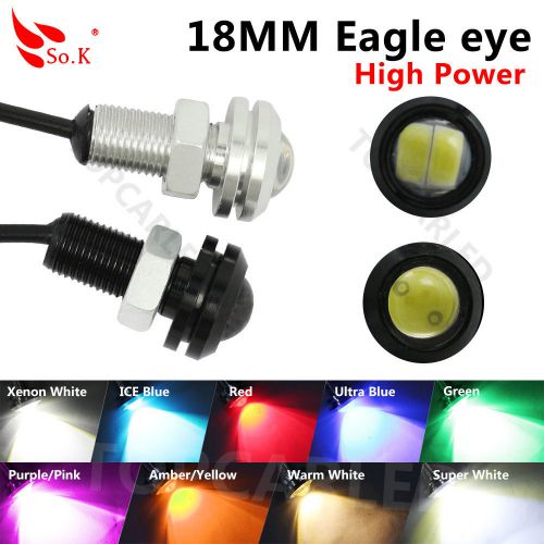 Multicolor 12v 18mm eagle eye led daytime running drl backup light car auto lamp