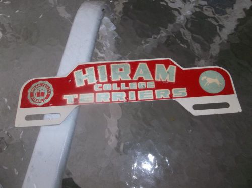 Hiriam college terriers vintage plaque vintage automobile liscense plate