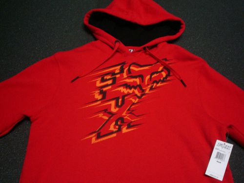 Nwt men&#039;s fox racing pullover sweatshirt hoodie size small red